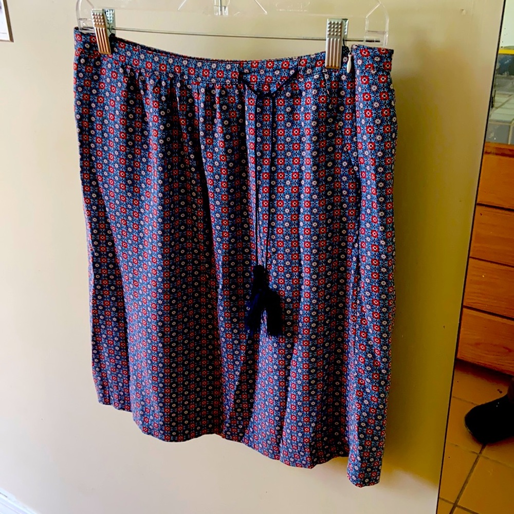 Cute cotton drawstring skirt